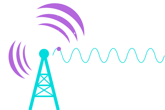 A radio tower emitting waves to demonstrate the broad traffic served by Quantum Gate
                    Services.
